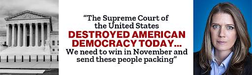 Mary Trump: "The Supreme Court of the United States destroyed American democracy today ... We need to win in November and send these people packing"