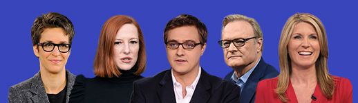 Rachel Maddow, Nicolle Wallace, Jen Psaki, Chris Hayes, Lawrence O'Donnell